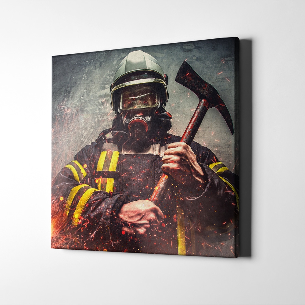 Fotocanvas brandweerman