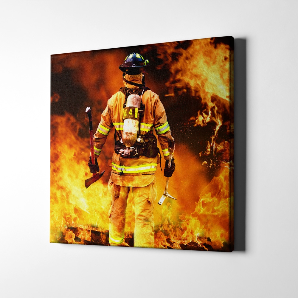 Fotocanvas brandweerman