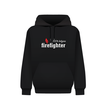 Hoodie belgian firefighter - zwart/navy