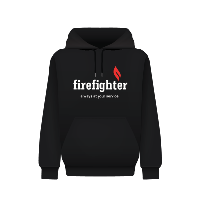Hoodie firefighter - zwart/navy