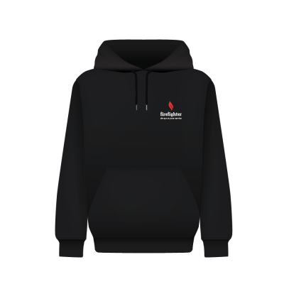 Hoodie firefighter - zwart/navy