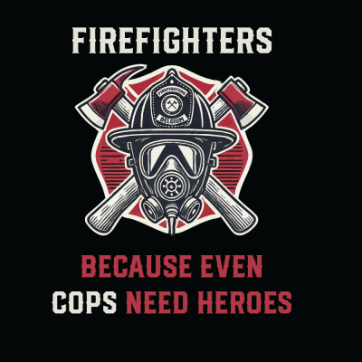 Hoodie cops need heroes - zwart/navy