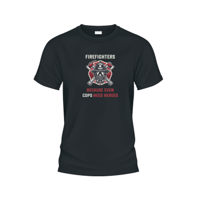 T-shirt: Cops Need Heroes (zwart/navy)