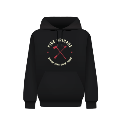 Hoodie fire brigade zwart/navy