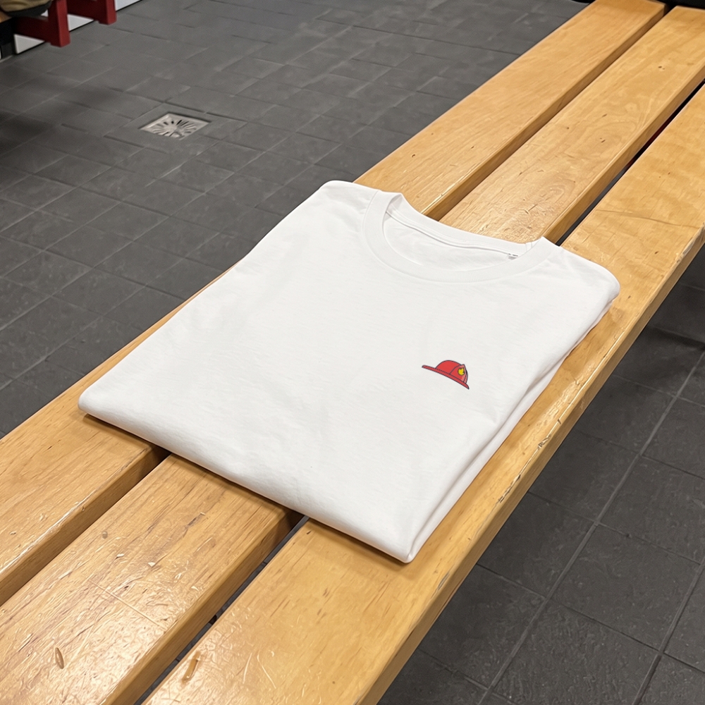 T-shirt: Brandweerhelm (wit)