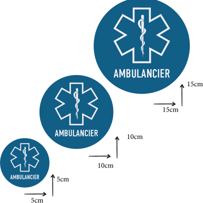 Sticker ambulancier rond