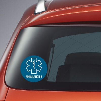 Sticker ambulancier rond