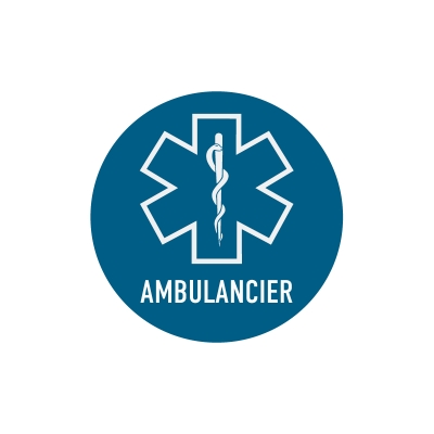 Sticker ambulancier rond