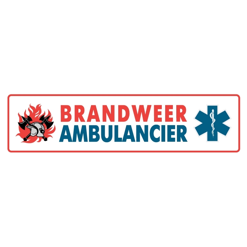 Sticker brandweer/ambulancier smal