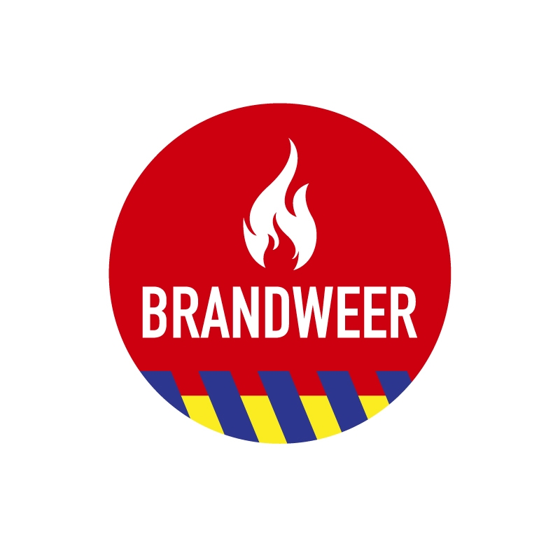 Sticker brandweer 20x20cm