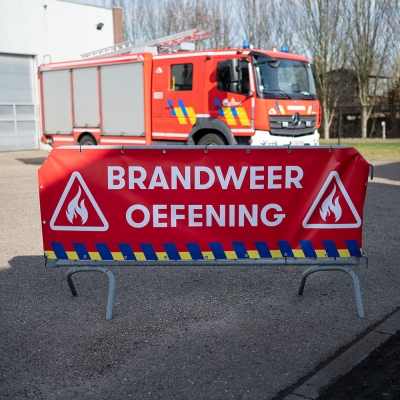 Banner brandweer oefening