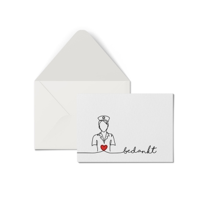 Bedankkaartje verpleegkundige